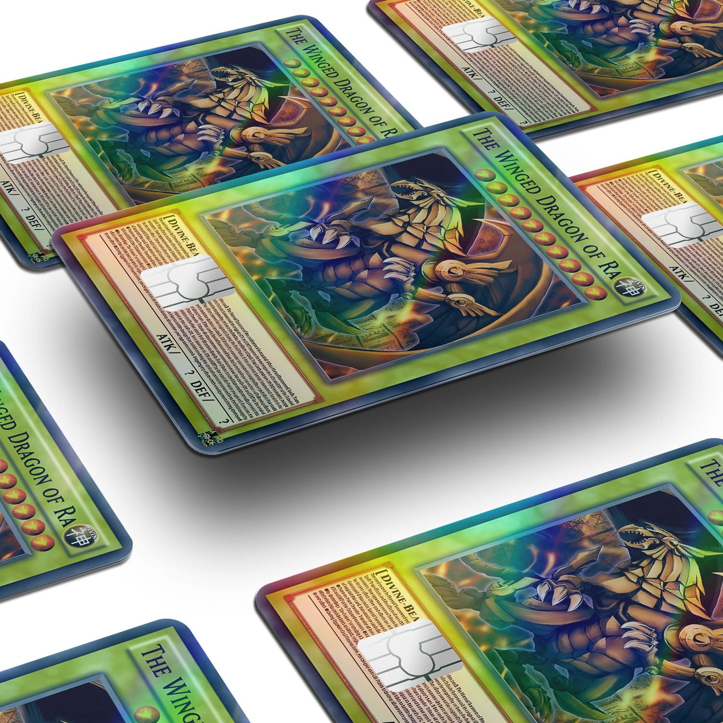 Flex Designs Holographic Credit Card Yugioh Winged Dragon of Ra Window Skins - Anime Yu-Gi-Oh Holographic Credit Card & Debit Card Skin