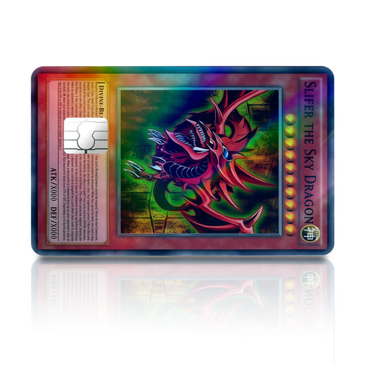 Flex Designs Holographic Credit Card Yugioh Slifer the Sky Dragon Full Skins - Anime Yu-Gi-Oh Holographic Credit Card & Debit Card Skin
