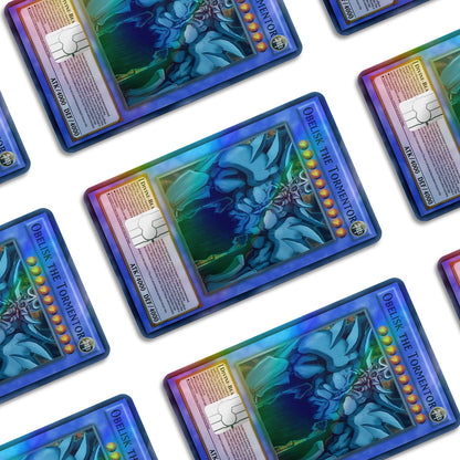 Flex Designs Holographic Credit Card Yugioh Obelisk the Tormentor Window Skins - Anime Yu-Gi-Oh Holographic Credit Card & Debit Card Skin