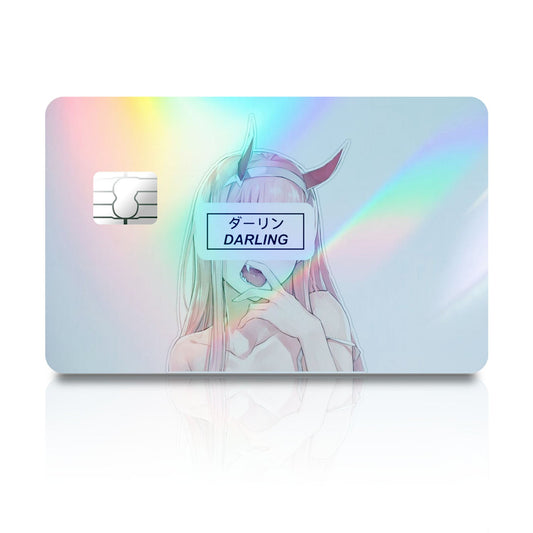 Flex Designs Holographic Credit Card Zero Two Full Skins - Anime Darling in the Franxx Holographic Credit Card & Debit Card Skin