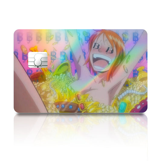 Flex Designs Holographic Credit Card Nami the Rich Hoe Full Skins - Anime One Piece Holographic Credit Card & Debit Card Skin