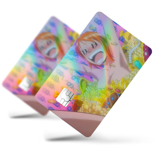 Flex Designs Holographic Credit Card Nami the Rich Hoe Full Skins - Anime One Piece Holographic Credit Card & Debit Card Skin