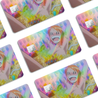 Flex Designs Holographic Credit Card Nami the Rich Hoe Window Skins - Anime One Piece Holographic Credit Card & Debit Card Skin