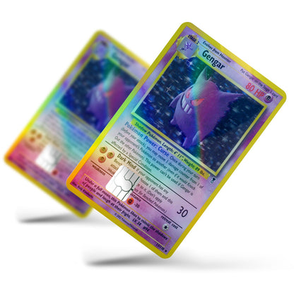 Flex Designs Holographic Credit Card Pokemon Gengar Card Full Skins - Anime Pokemon Holographic Credit Card & Debit Card Skin