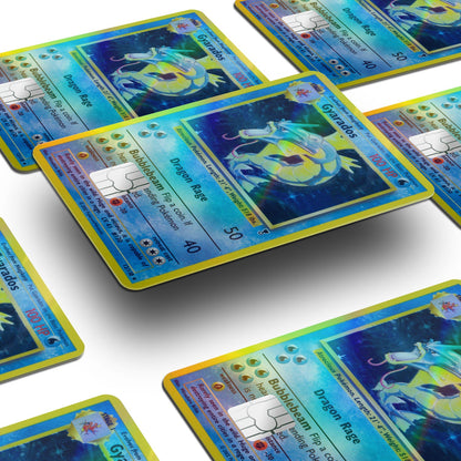 Flex Designs Holographic Credit Card Pokemon Gyarados Card Window Skins - Anime Pokemon Holographic Credit Card & Debit Card Skin
