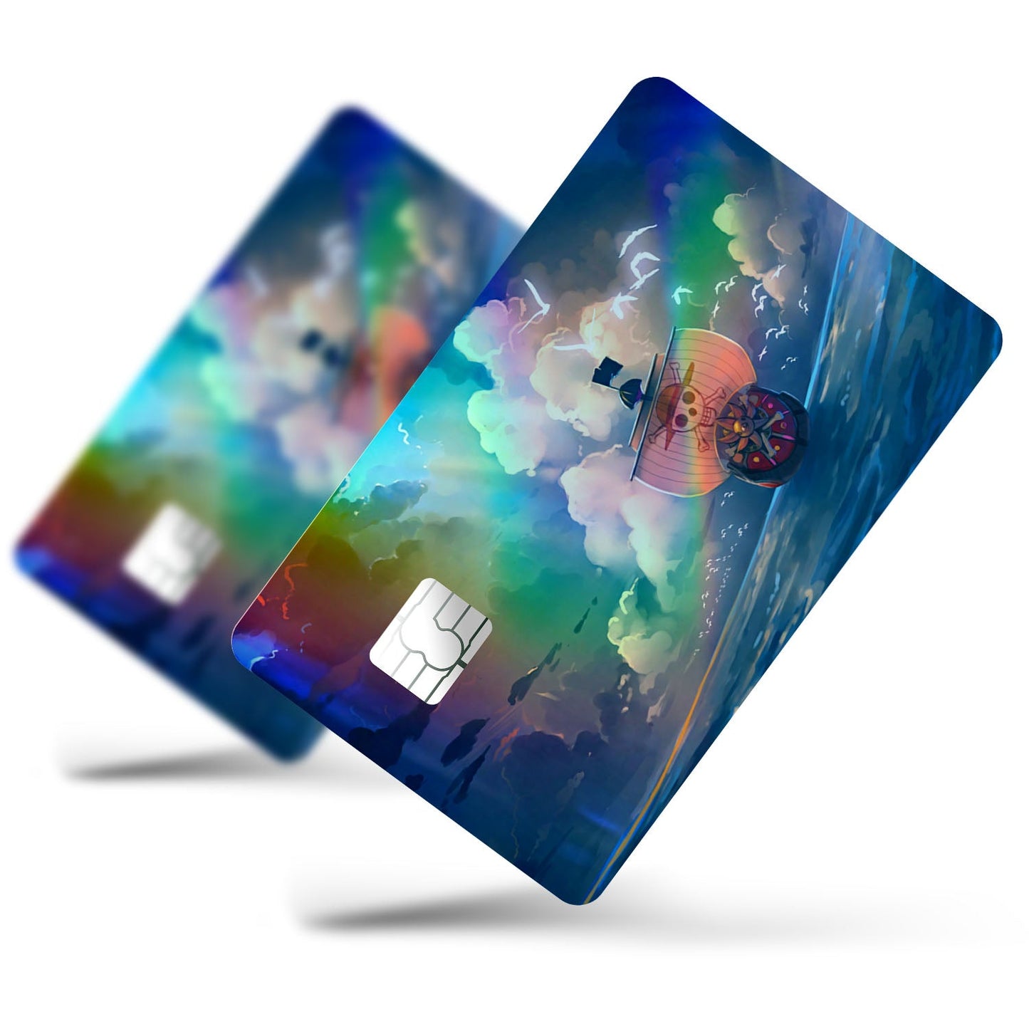 Flex Designs Holographic Credit Card One Piece A Thousand Sunny Full Skins - Anime One Piece Holographic Credit Card & Debit Card Skin