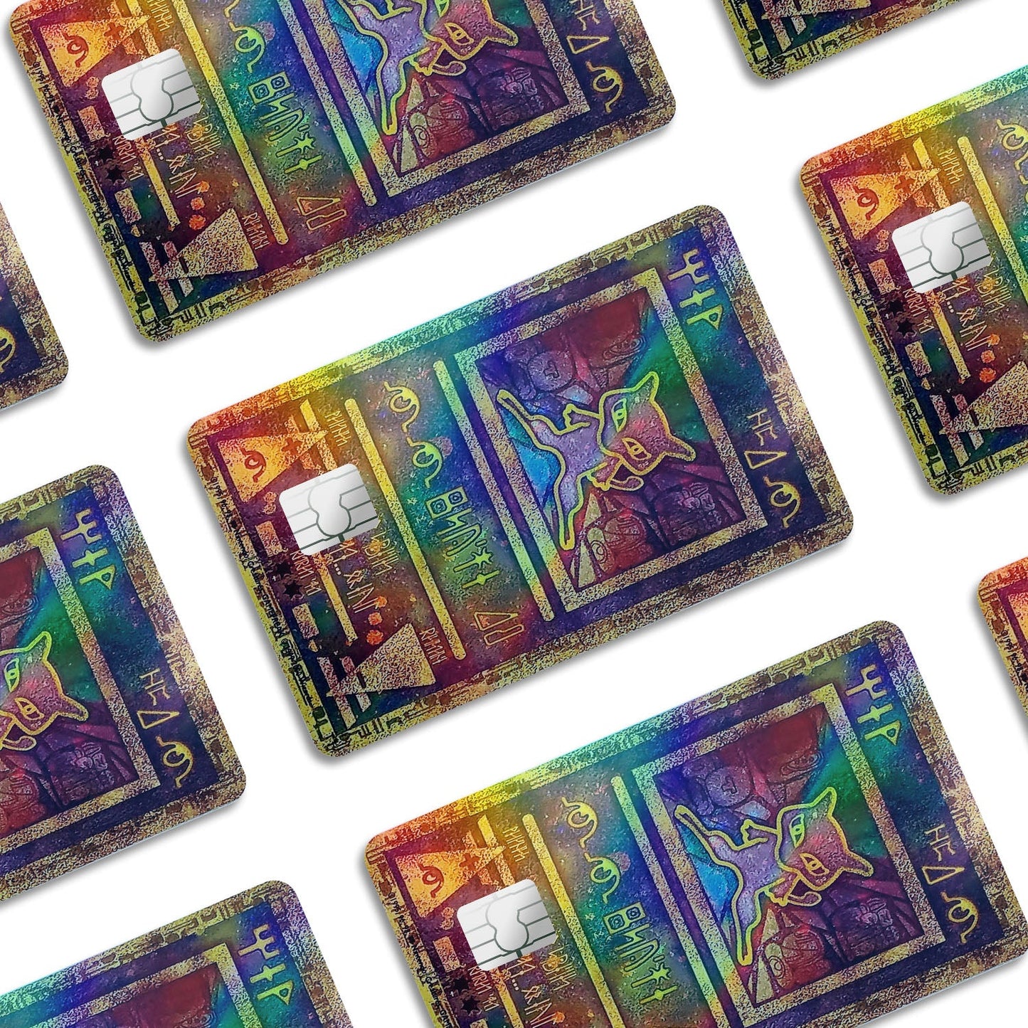 Flex Designs Holographic Credit Card Pokemon Ancient Mew Card Window Skins - Anime Pokemon Holographic Credit Card & Debit Card Skin