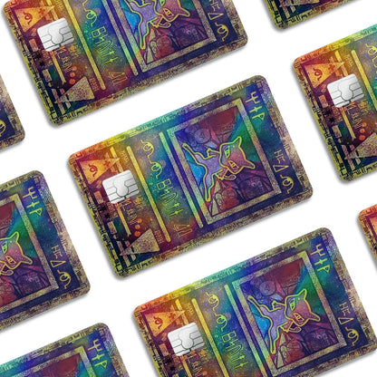 Flex Designs Holographic Credit Card Pokemon Ancient Mew Card Window Skins - Anime Pokemon Holographic Credit Card & Debit Card Skin