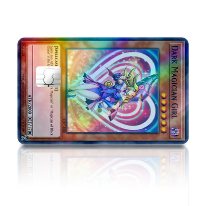 Flex Designs Holographic Credit Card Yugioh Girl Dark Magician Full Skins - Anime Yu-Gi-Oh Holographic Credit Card & Debit Card Skin