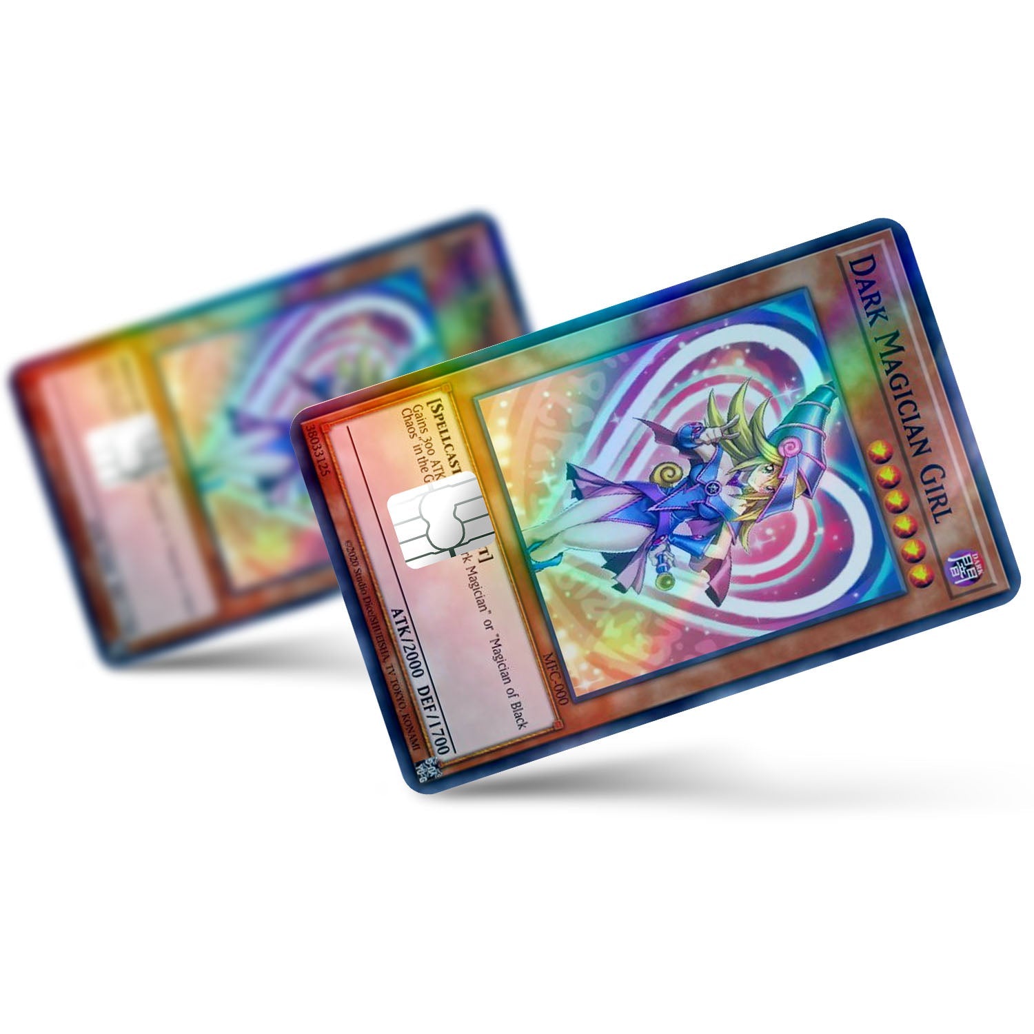 Flex Designs Holographic Credit Card Yugioh Girl Dark Magician Full Skins - Anime Yu-Gi-Oh Holographic Credit Card & Debit Card Skin