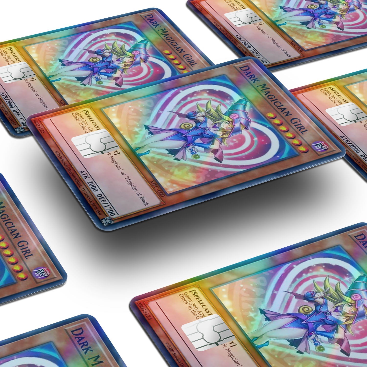 Flex Designs Holographic Credit Card Yugioh Girl Dark Magician Window Skins - Anime Yu-Gi-Oh Holographic Credit Card & Debit Card Skin