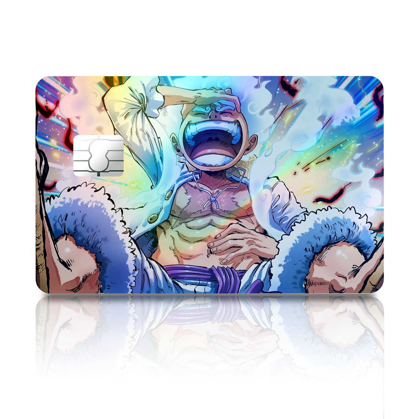 Flex Designs Holographic Credit Card One Piece Luffy Gear 5 Awakening Full Skins - Anime One Piece Holographic Credit Card & Debit Card Skin