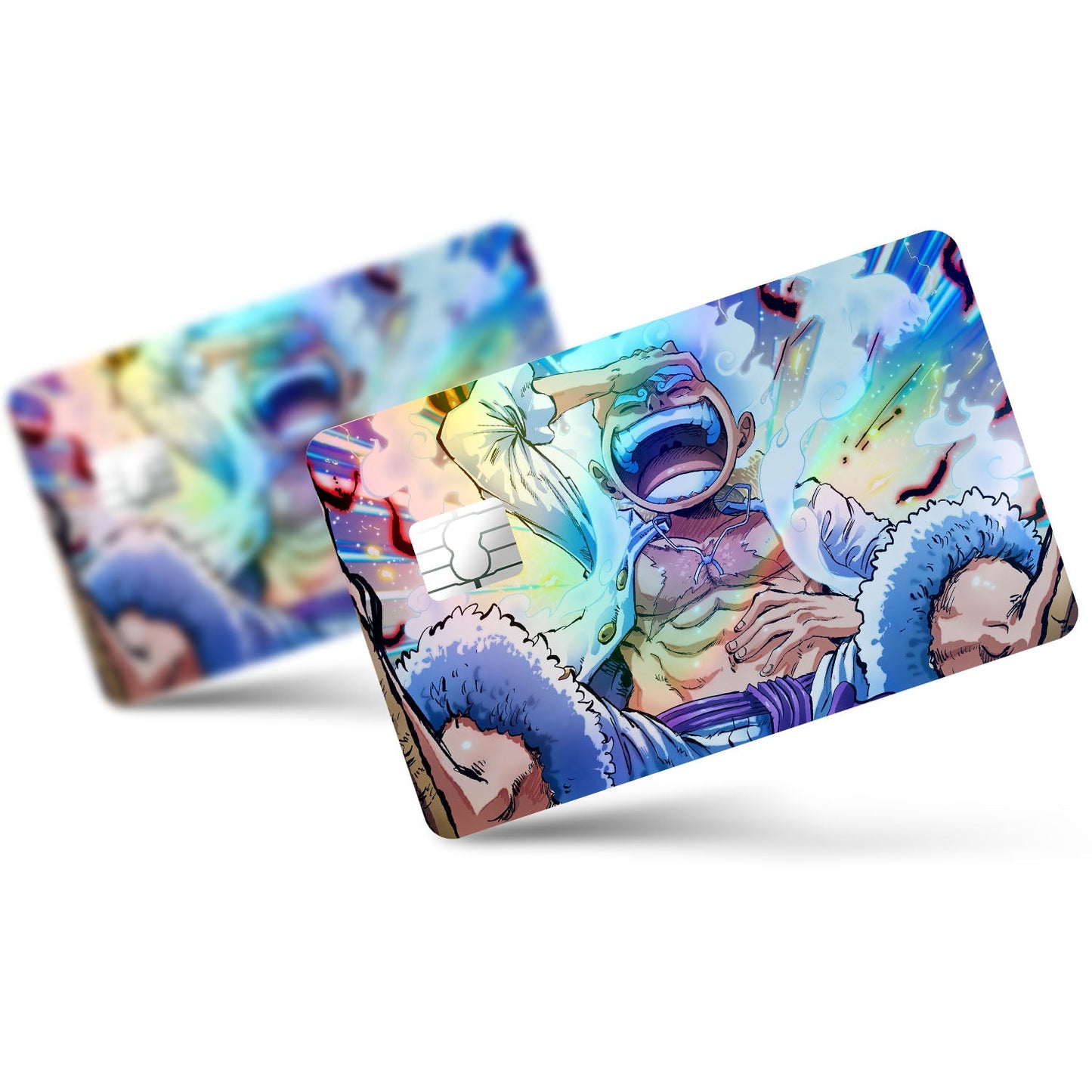 Flex Designs Holographic Credit Card One Piece Luffy Gear 5 Awakening Full Skins - Anime One Piece Holographic Credit Card & Debit Card Skin