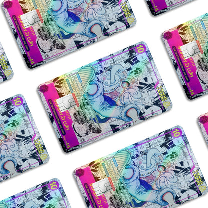 Flex Designs Holographic Credit Card Luffy Gear 5 Manga Limited Edition One Piece Card Window Skins - Anime One Piece Holographic Credit Card & Debit Card Skin
