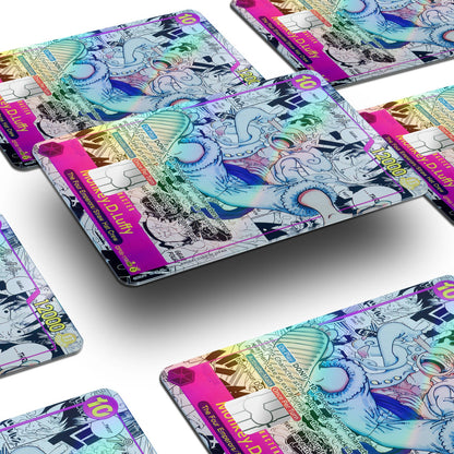 Flex Designs Holographic Credit Card Luffy Gear 5 Manga Limited Edition One Piece Card Window Skins - Anime One Piece Holographic Credit Card & Debit Card Skin