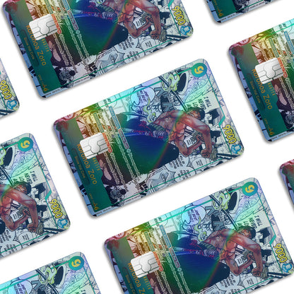 Flex Designs Holographic Credit Card Roronoa Zoro Manga Limited Edition One Piece Card Window Skins - Anime One Piece Holographic Credit Card & Debit Card Skin