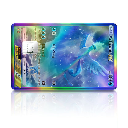 Flex Designs Holographic Credit Card Pokemon Articuno Pocket Card Full Skins - Anime Pokemon Holographic Credit Card & Debit Card Skin