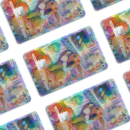 Flex Designs Holographic Credit Card Pokemon Eevee Pocket Card Window Skins - Anime Pokemon Holographic Credit Card & Debit Card Skin