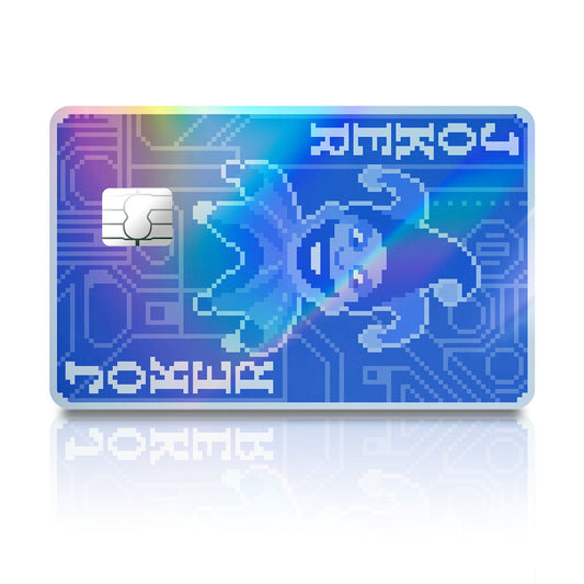Flex Designs Holographic Credit Card Balatro Blueprint Joker Full Skins - Gaming Balatro Holographic Credit Card & Debit Card Skin