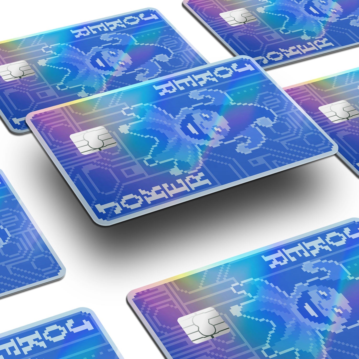 Flex Designs Holographic Credit Card Balatro Blueprint Joker Window Skins - Gaming Balatro Holographic Credit Card & Debit Card Skin