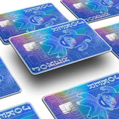 Flex Designs Holographic Credit Card Balatro Blueprint Joker Window Skins - Gaming Balatro Holographic Credit Card & Debit Card Skin