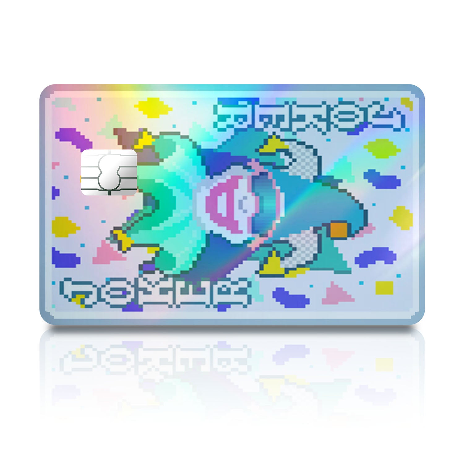 Flex Designs Holographic Credit Card Balatro Throwback Joker Full Skins - Gaming Balatro Holographic Credit Card & Debit Card Skin