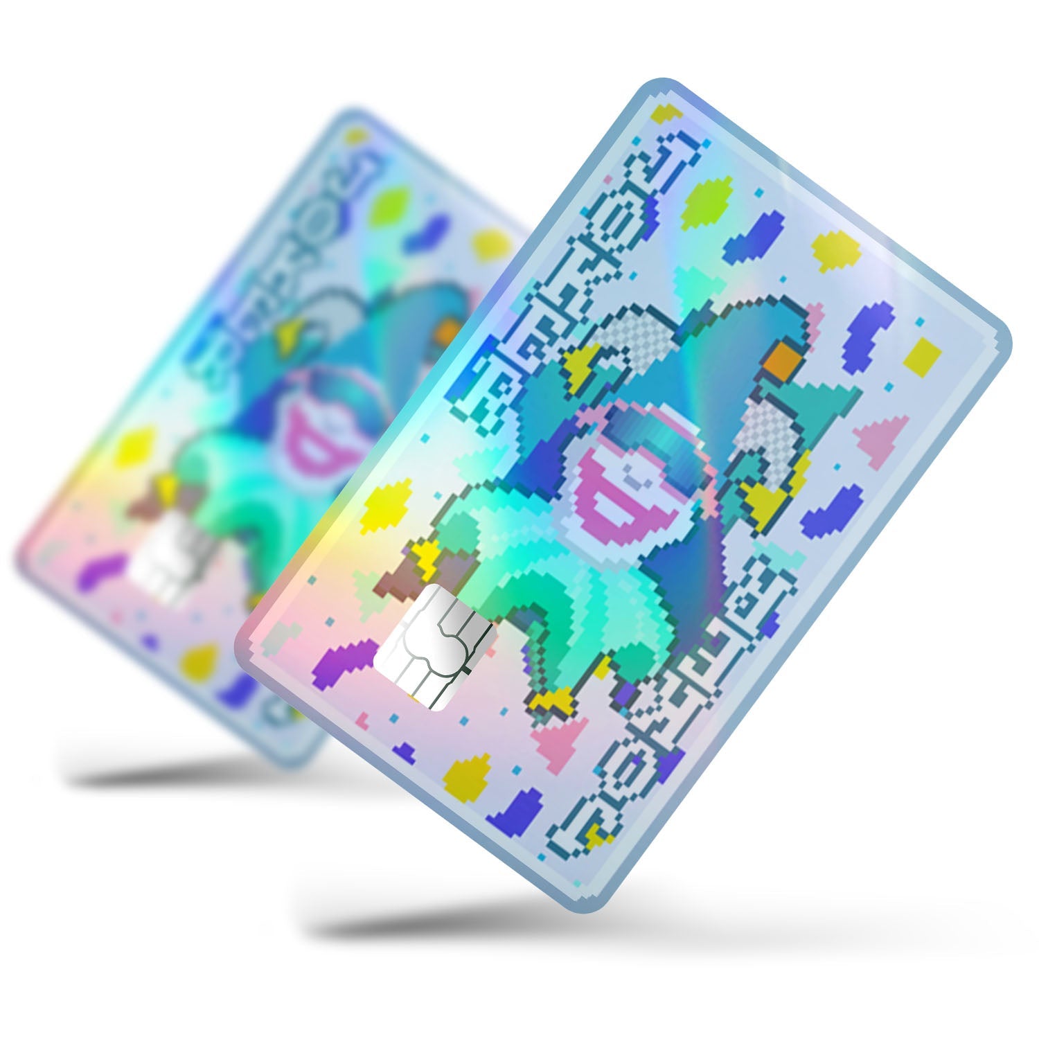 Flex Designs Holographic Credit Card Balatro Throwback Joker Full Skins - Gaming Balatro Holographic Credit Card & Debit Card Skin
