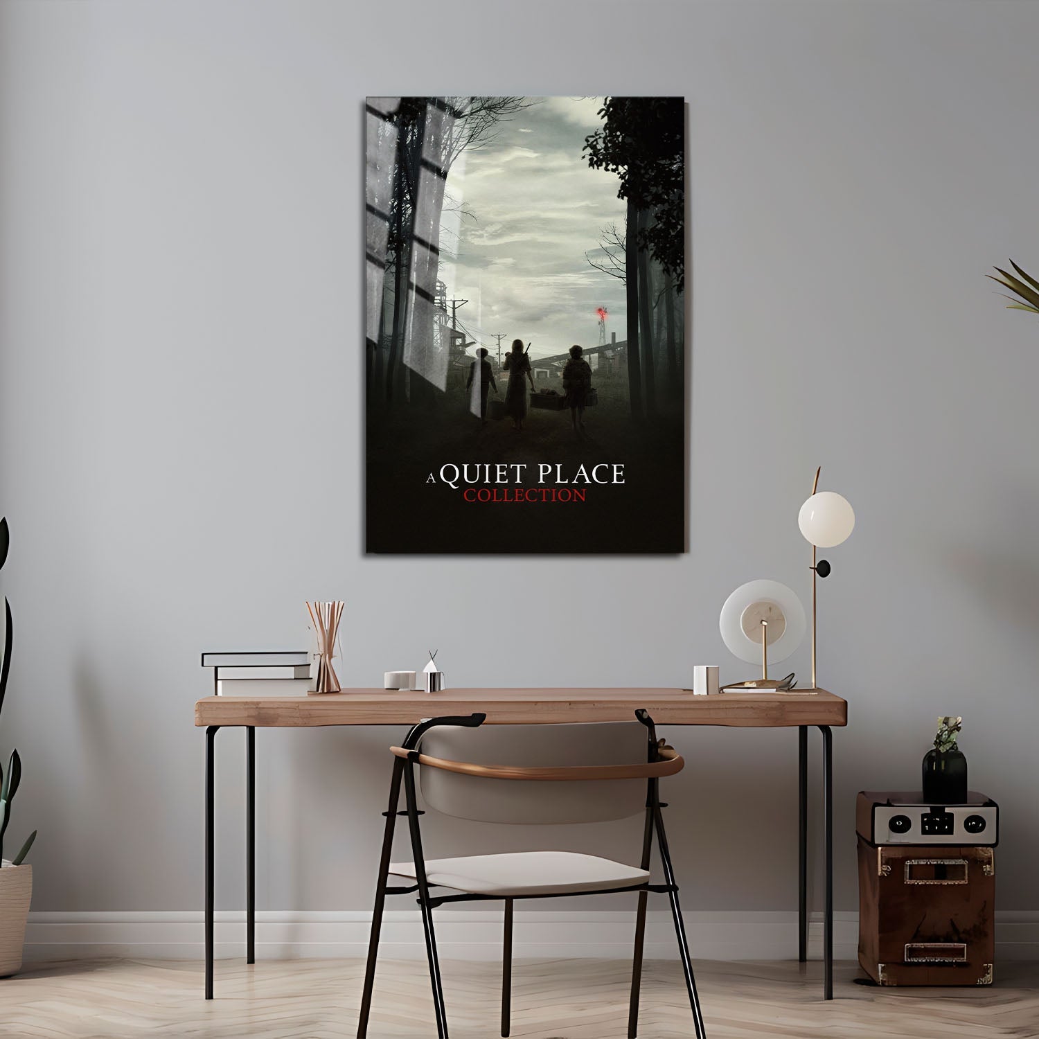 Flex Designs Metal Poster A Quiet Place Minimalist 24 x 36" Home Goods - Movie 2018 Movie Metal Poster