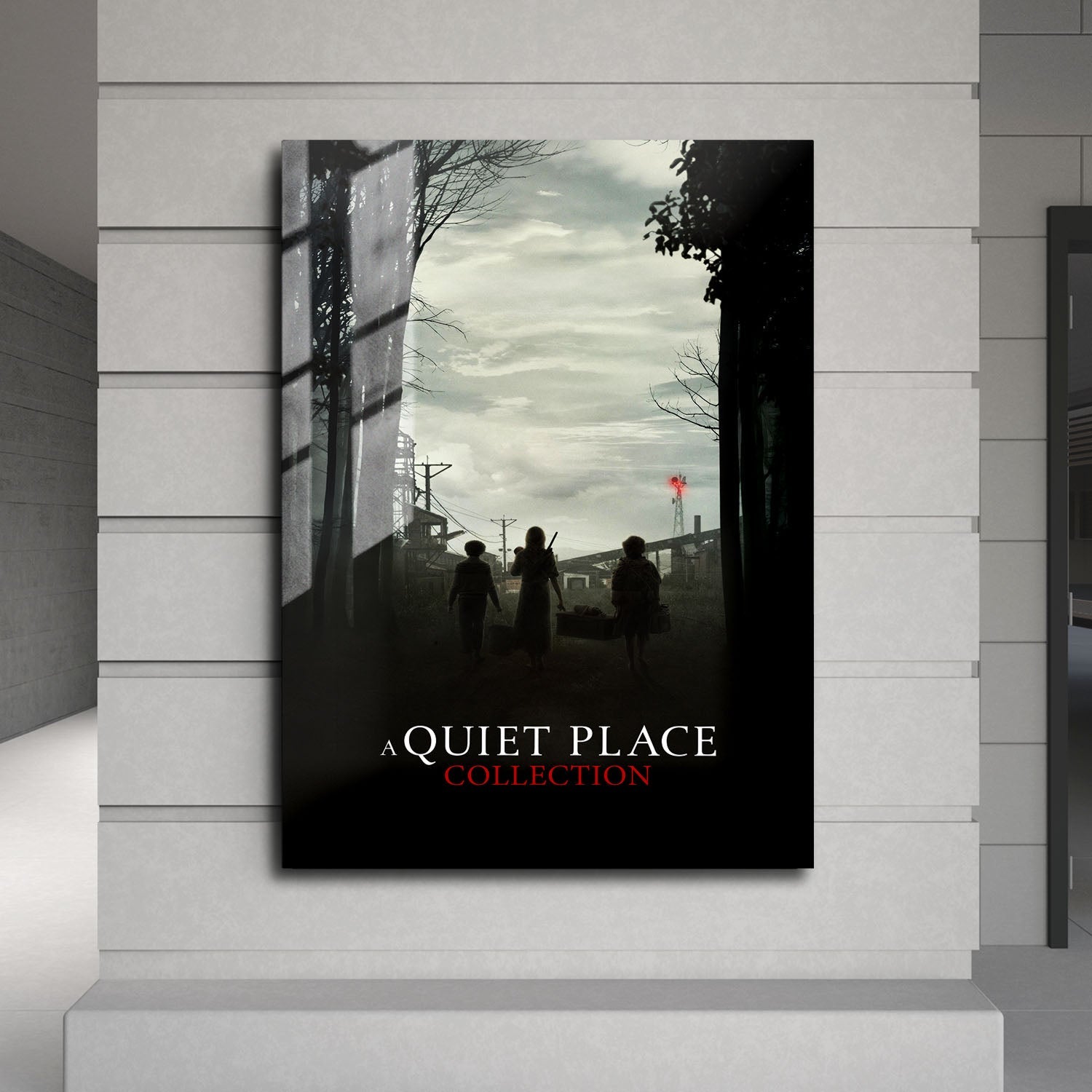 Flex Designs Metal Poster A Quiet Place Minimalist 24 x 36" Home Goods - Movie 2018 Movie Metal Poster