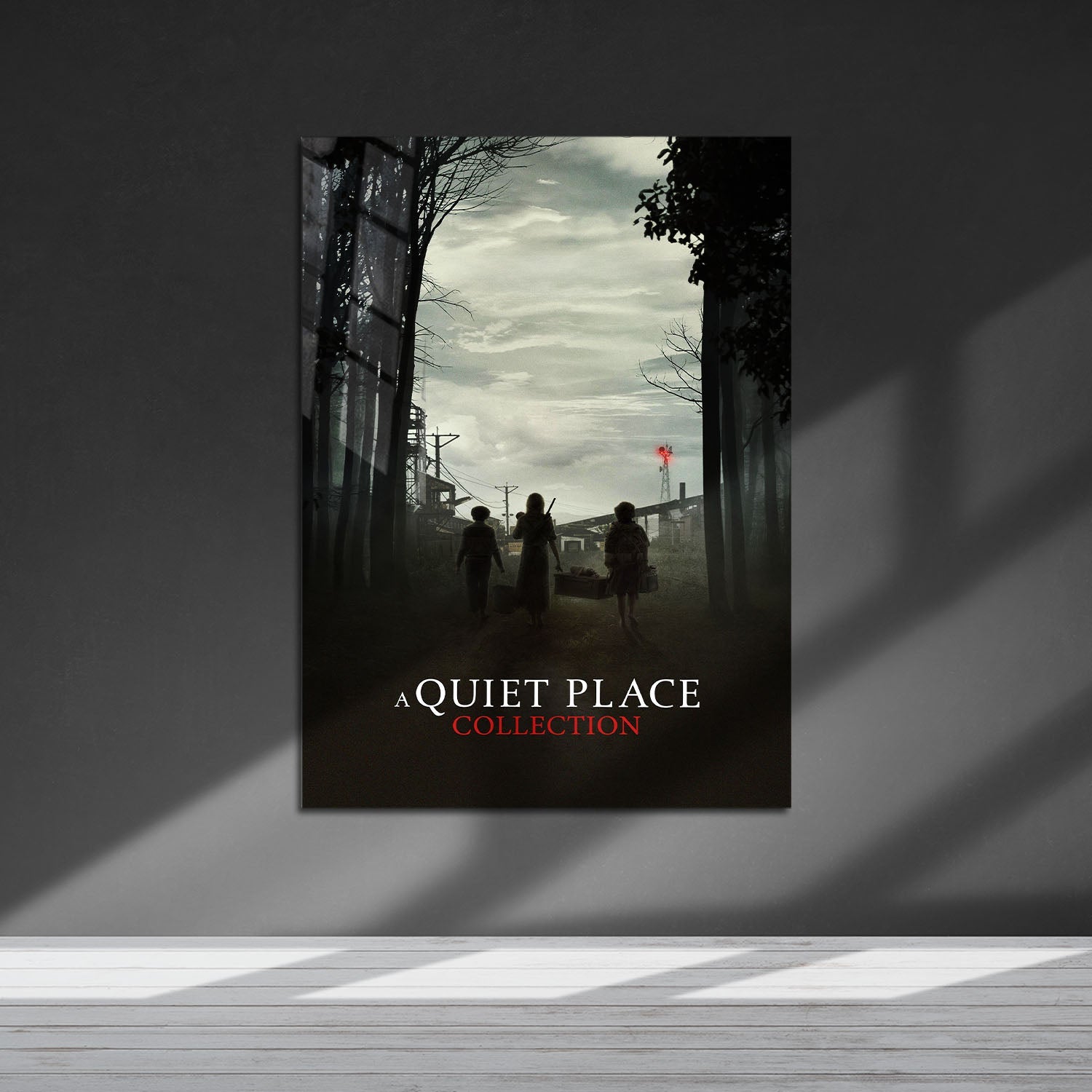 Flex Designs Metal Poster A Quiet Place Minimalist 5 x 7" Home Goods - Movie 2018 Movie Metal Poster