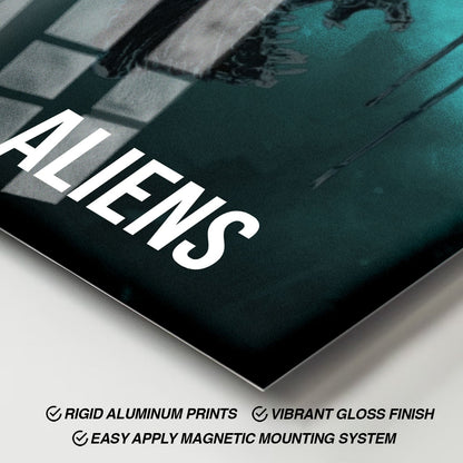 Flex Designs Metal Poster Aliens Classic 11 x 17" Home Goods - Movie 1986 Movie Metal Poster