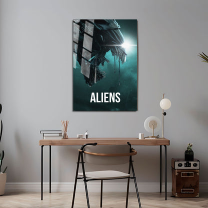 Flex Designs Metal Poster Aliens Classic 24 x 36" Home Goods - Movie 1986 Movie Metal Poster