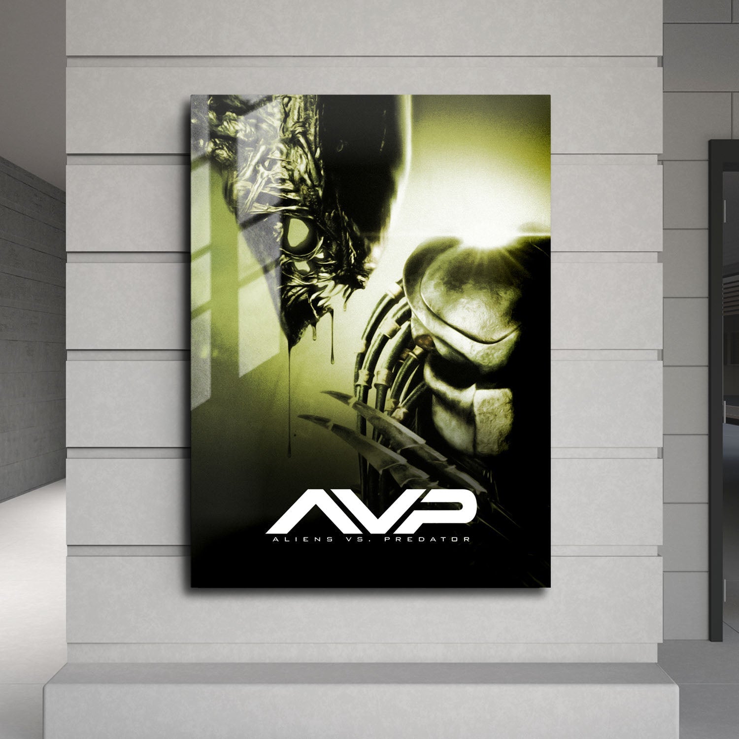 Flex Designs Metal Poster AVP Alien vs Predator Classic 24 x 36" Home Goods - Movie 2004 Movie Metal Poster