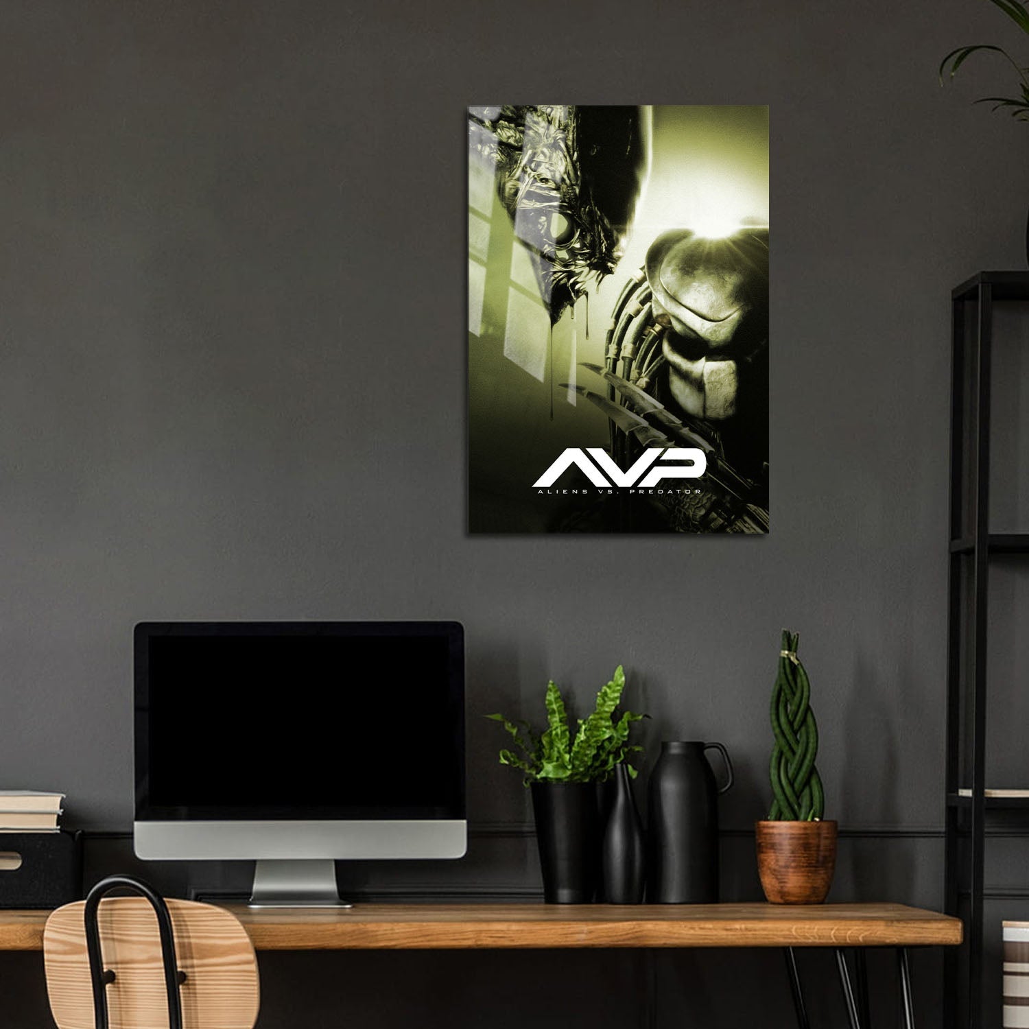 Flex Designs Metal Poster AVP Alien vs Predator Classic 5 x 7" Home Goods - Movie 2004 Movie Metal Poster