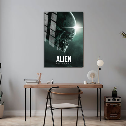 Flex Designs Metal Poster Alien Covenant Classic 24 x 36" Home Goods - Movie 2017 Movie Metal Poster