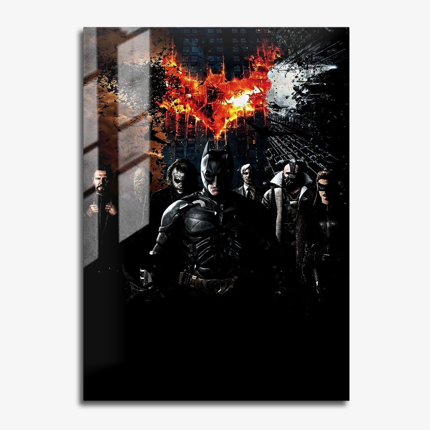 Flex Designs Metal Poster Christopher Nolans Batman Triology 11 x 17" Home Goods - Movie  Movie Metal Poster