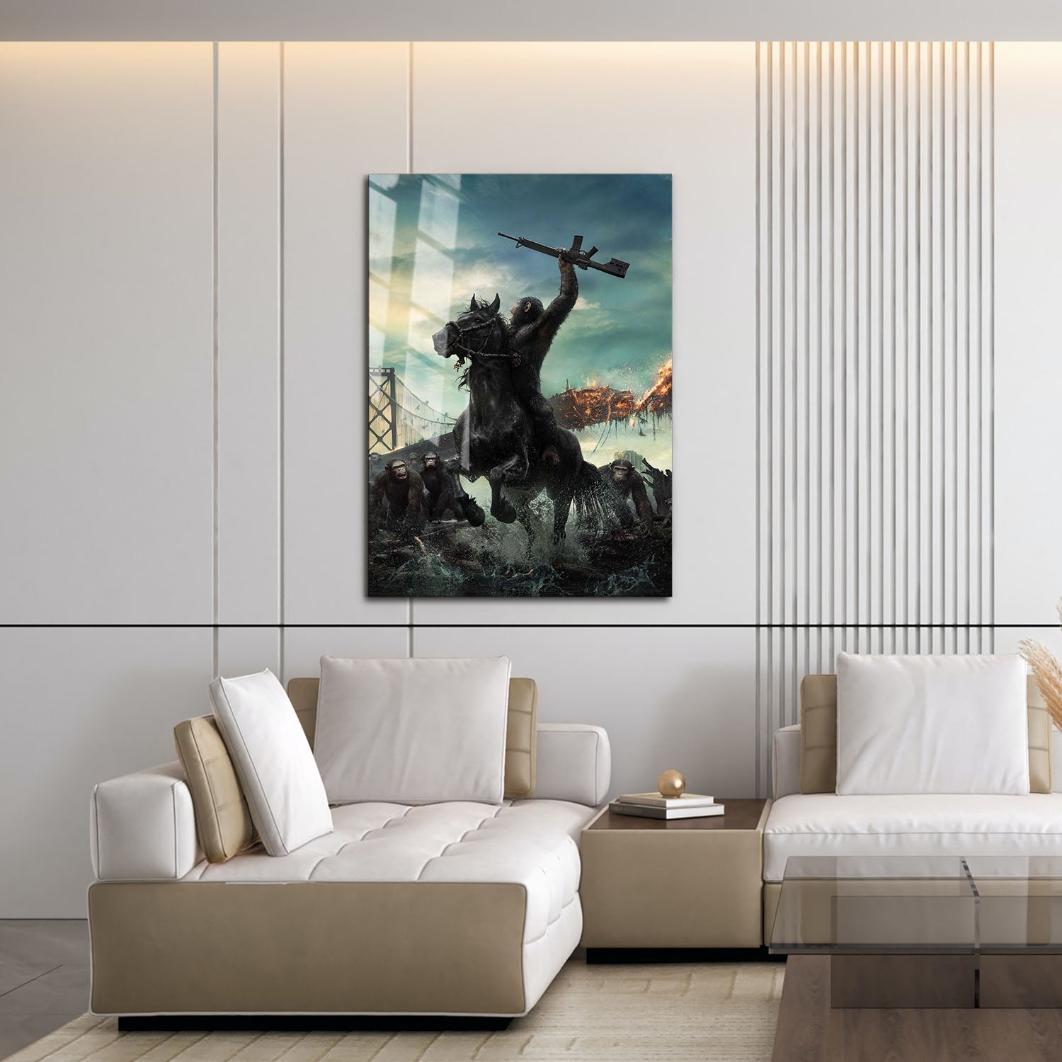 Flex Designs Metal Poster Dawn of the Planet of the Apes Key Art 16 x 24" Home Goods - Movie 2014 Movie Metal Poster