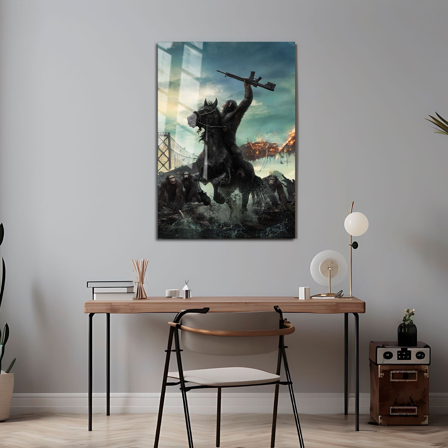 Flex Designs Metal Poster Dawn of the Planet of the Apes Key Art 24 x 36" Home Goods - Movie 2014 Movie Metal Poster