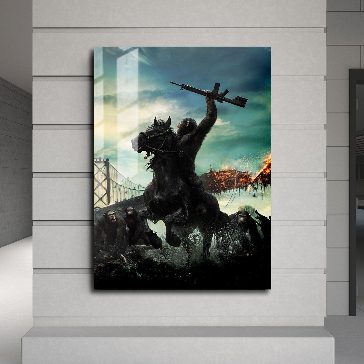 Flex Designs Metal Poster Dawn of the Planet of the Apes Key Art 24 x 36" Home Goods - Movie 2014 Movie Metal Poster