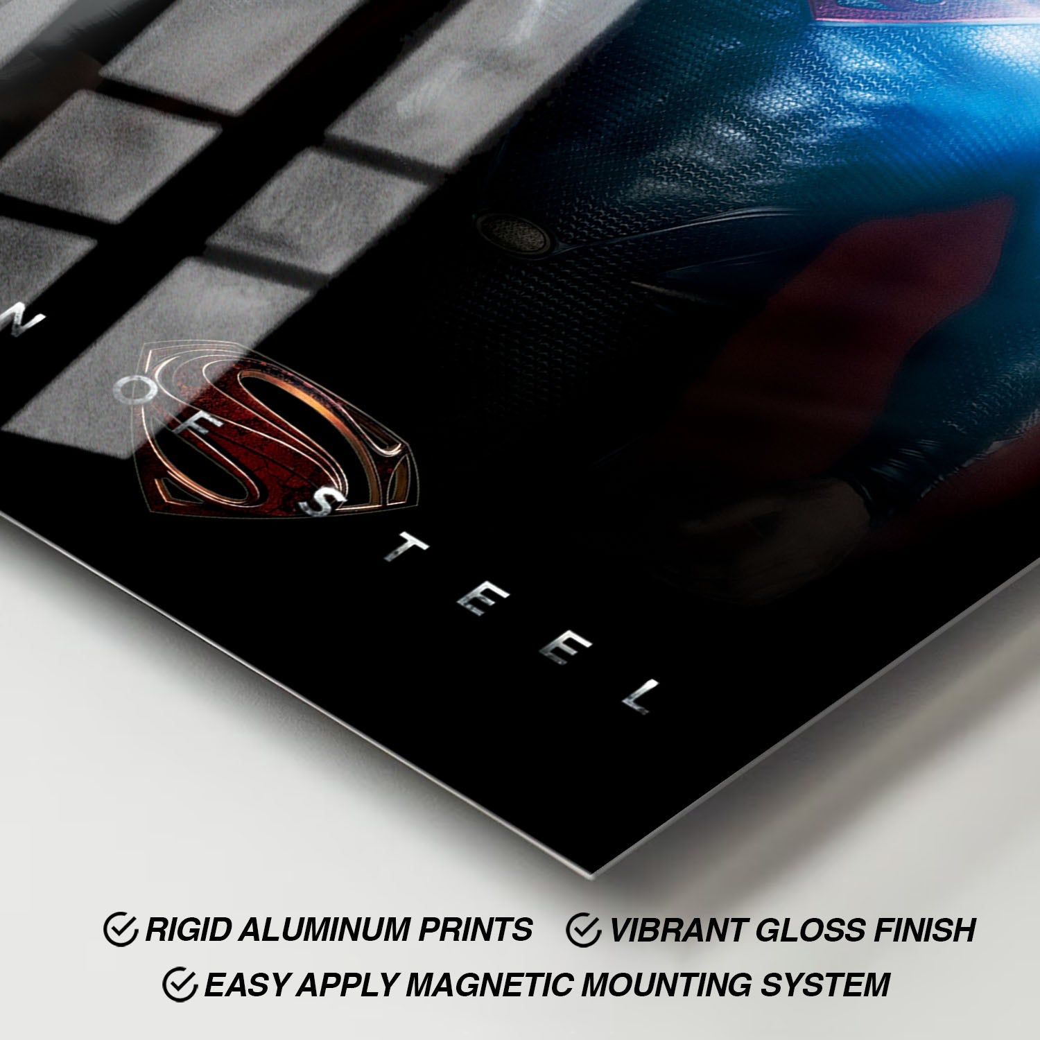 Flex Designs Metal Poster Man of Steel 11 x 17" Home Goods - Movie 2013 Movie Metal Poster