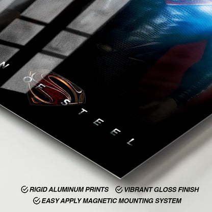 Flex Designs Metal Poster Man of Steel 11 x 17" Home Goods - Movie 2013 Movie Metal Poster