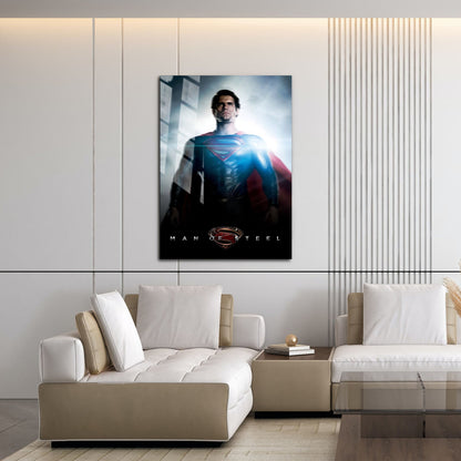 Flex Designs Metal Poster Man of Steel 16 x 24" Home Goods - Movie 2013 Movie Metal Poster