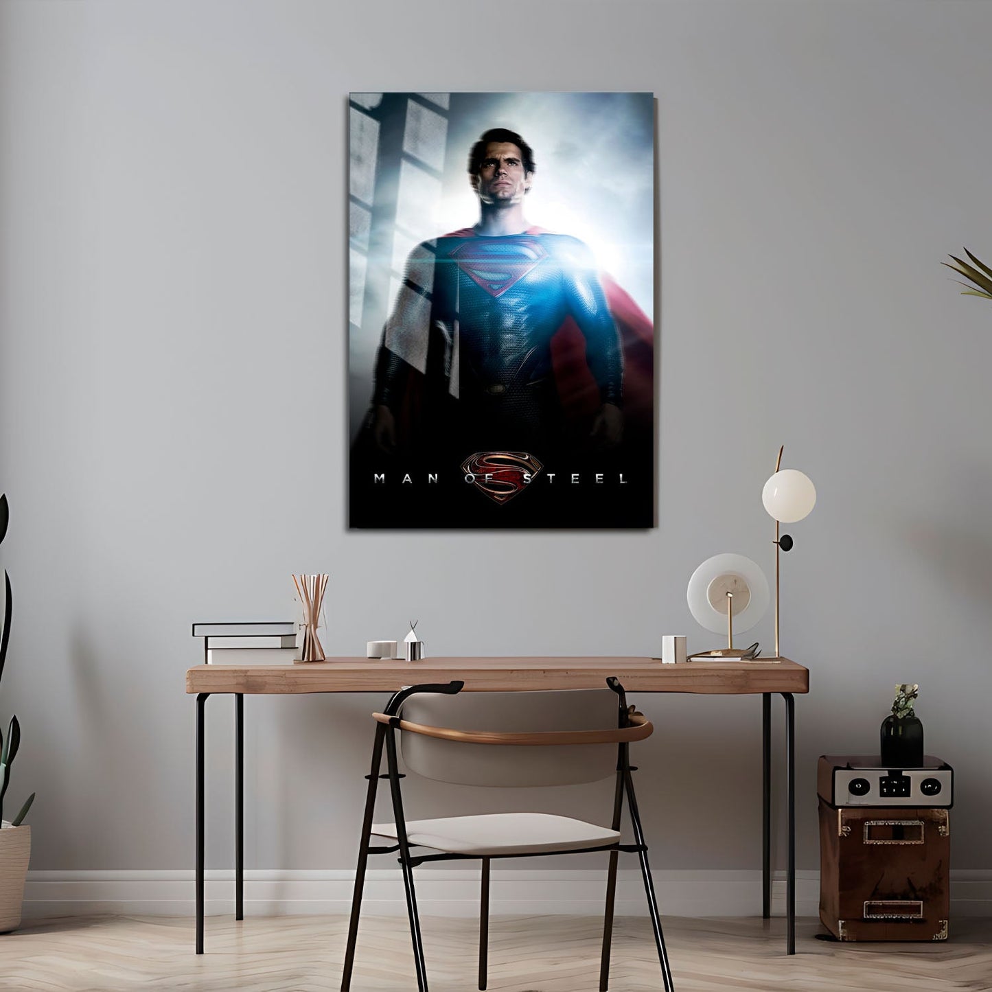 Flex Designs Metal Poster Man of Steel 24 x 36" Home Goods - Movie 2013 Movie Metal Poster