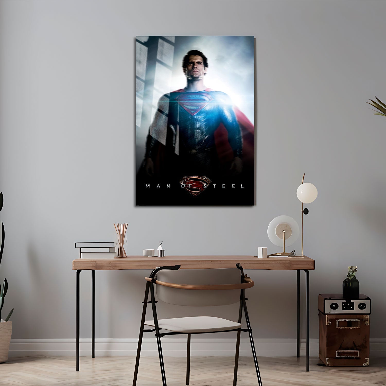Flex Designs Metal Poster Man of Steel 24 x 36" Home Goods - Movie 2013 Movie Metal Poster