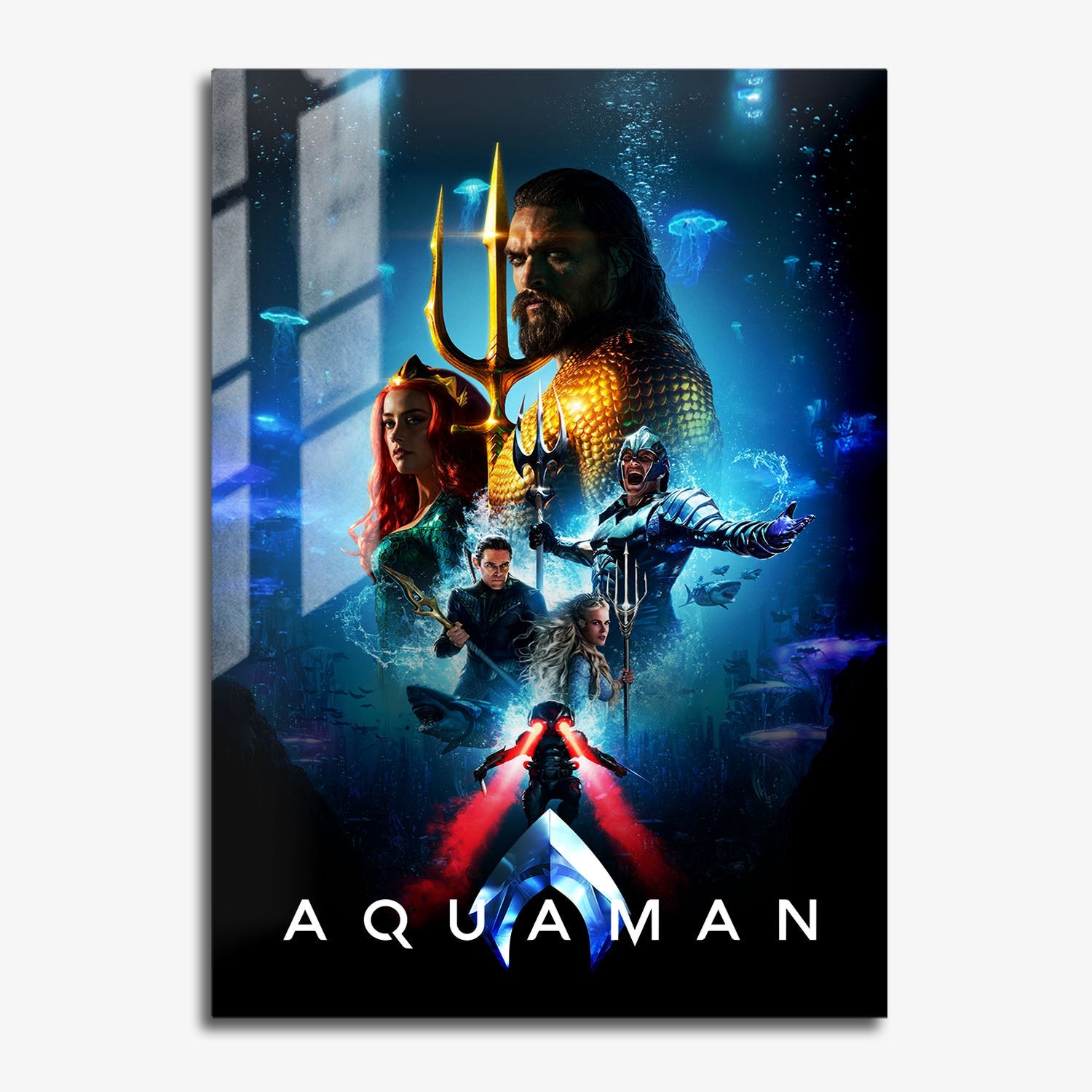 Flex Designs Metal Poster Aquaman 11 x 17" Home Goods - Movie 2018 Movie Metal Poster