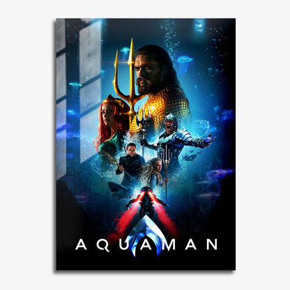 Flex Designs Metal Poster Aquaman 11 x 17" Home Goods - Movie 2018 Movie Metal Poster