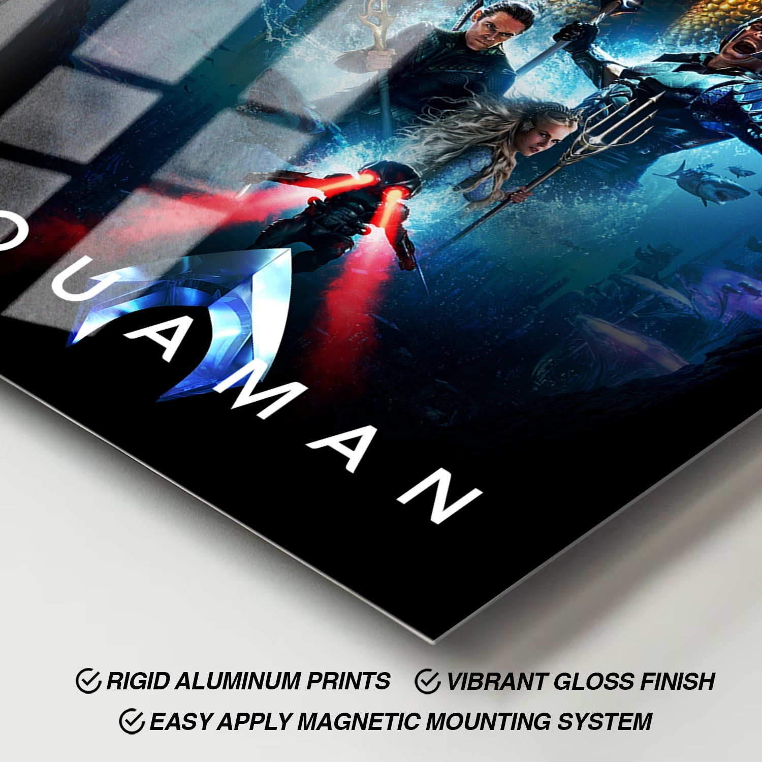 Flex Designs Metal Poster Aquaman 11 x 17" Home Goods - Movie 2018 Movie Metal Poster