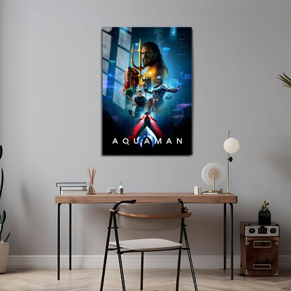 Flex Designs Metal Poster Aquaman 24 x 36" Home Goods - Movie 2018 Movie Metal Poster