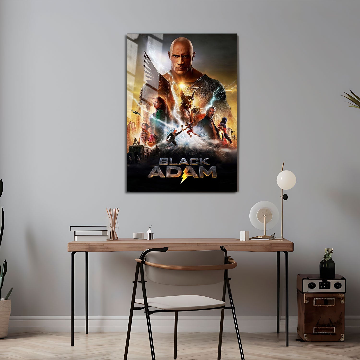 Flex Designs Metal Poster Black Adam 24 x 36" Home Goods - Movie 2022 Movie Metal Poster