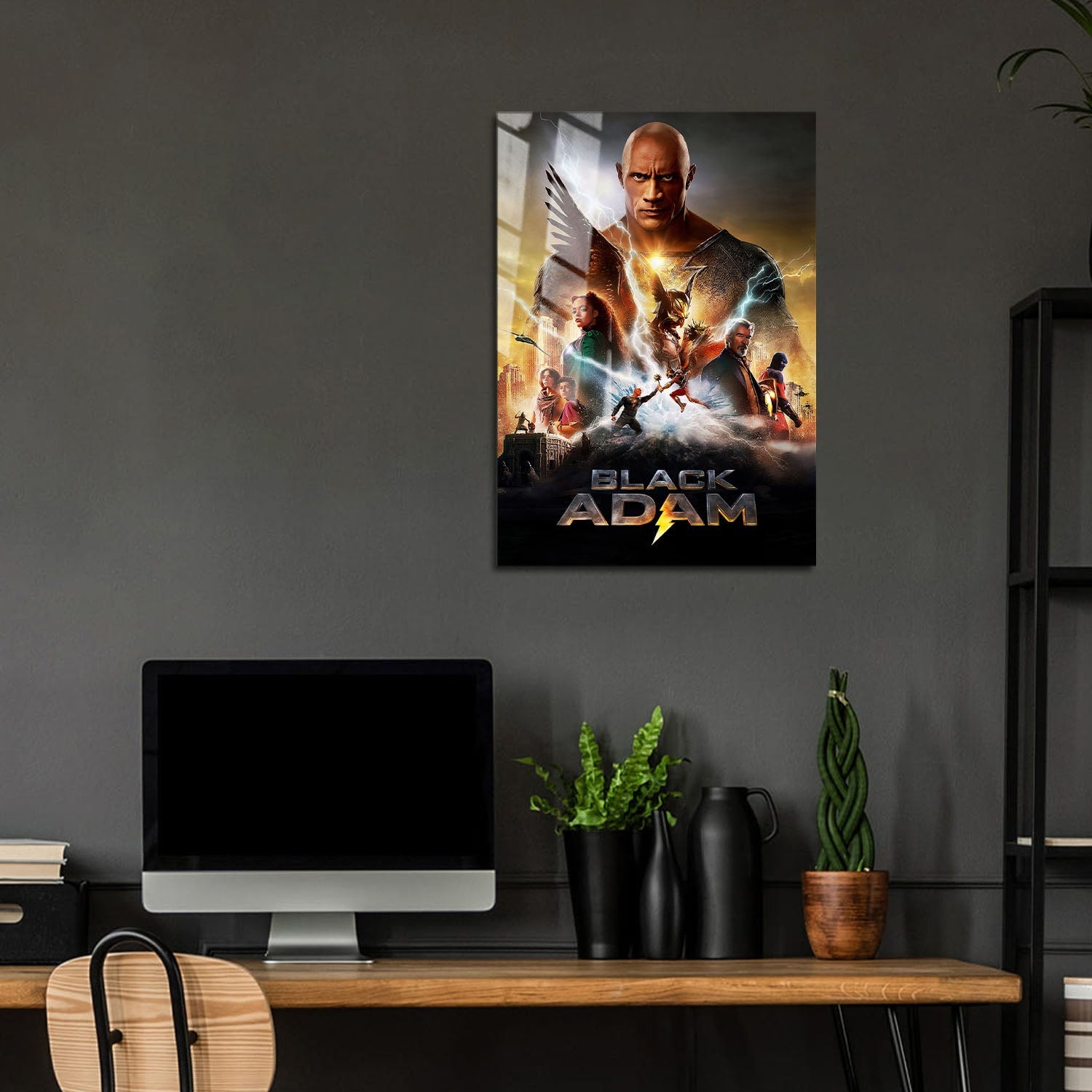 Flex Designs Metal Poster Black Adam 5 x 7" Home Goods - Movie 2022 Movie Metal Poster